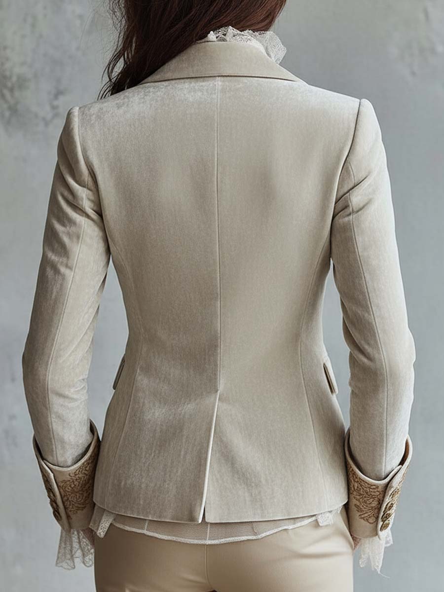 Constance | Blazer Tailleur Avorio Ricamato