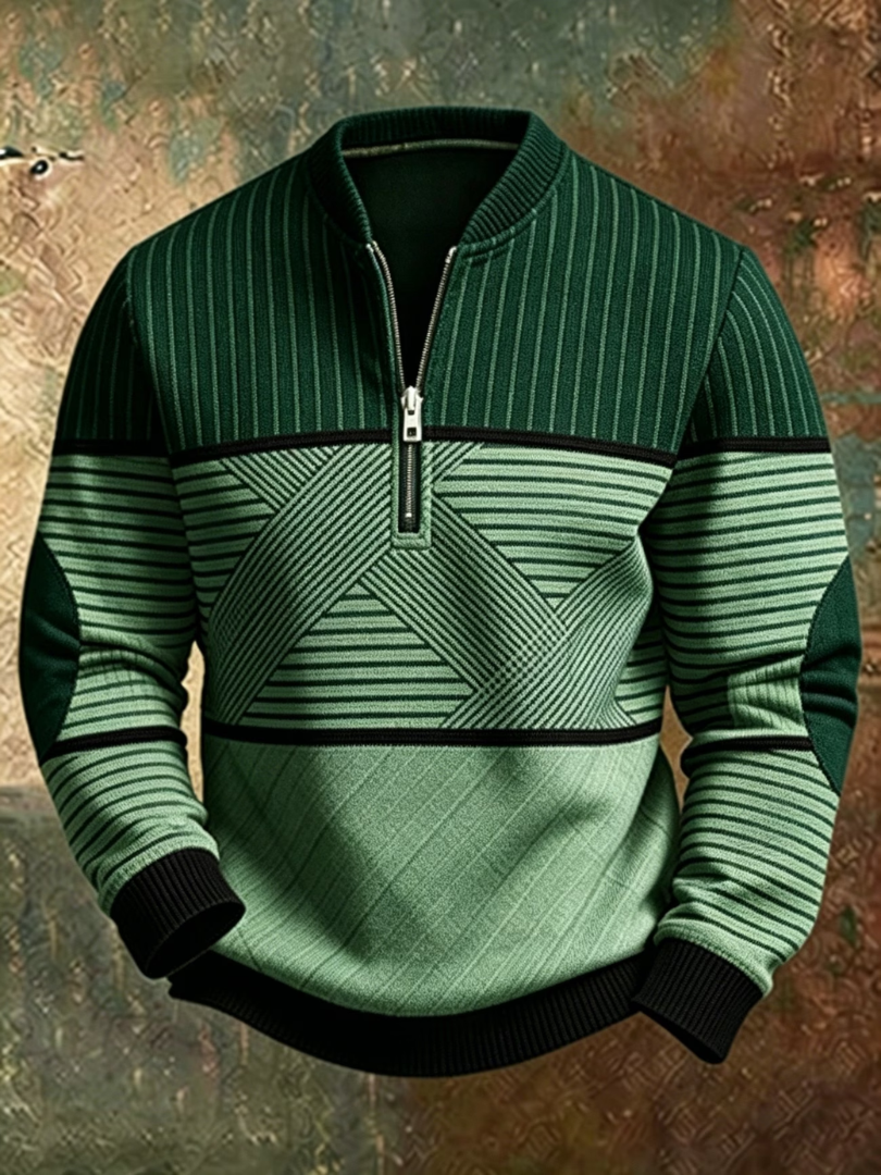 Viktor | Elegante Maglione da Uomo con Mezza Zip