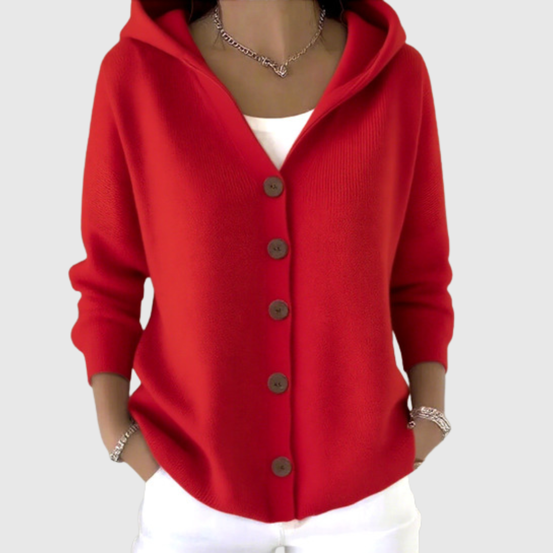 Giuseppa | Cardigan con Cappuccio in Maglia