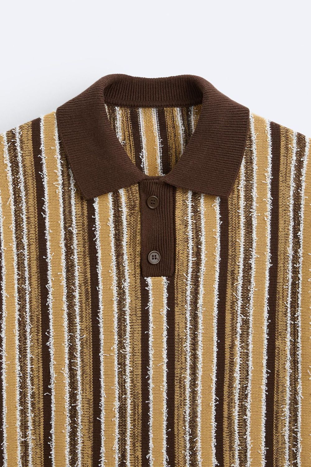Polo in maglia rétro con motivo a righe