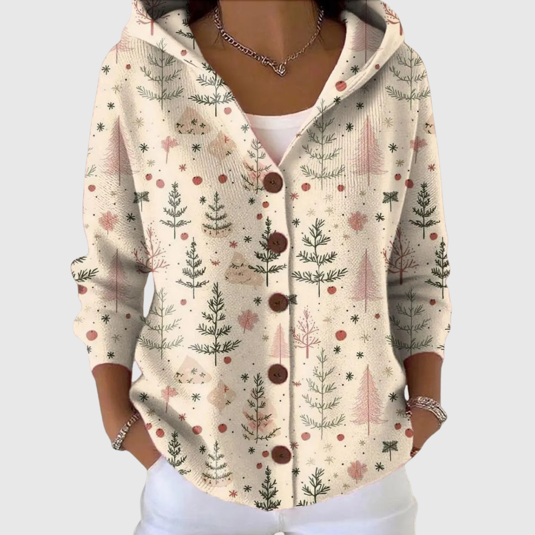 Marcella | Cardigan con Cappuccio in Maglia