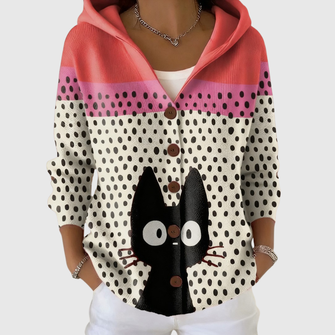Loreta | Vestito in maglia con cappuccio