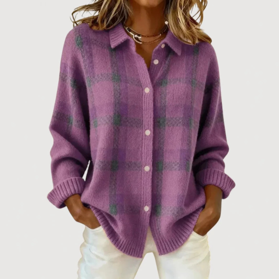 Sophie | Cardigan in maglia a quadri