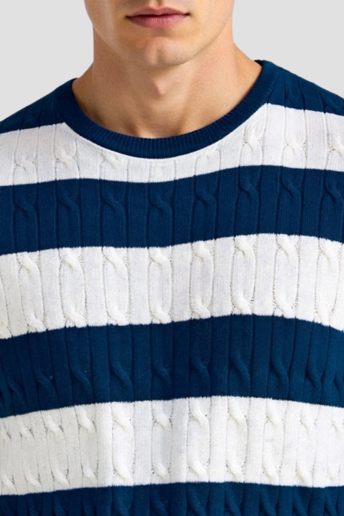 Maglione a righe da uomo a maniche corte – Elegante & Confortevole