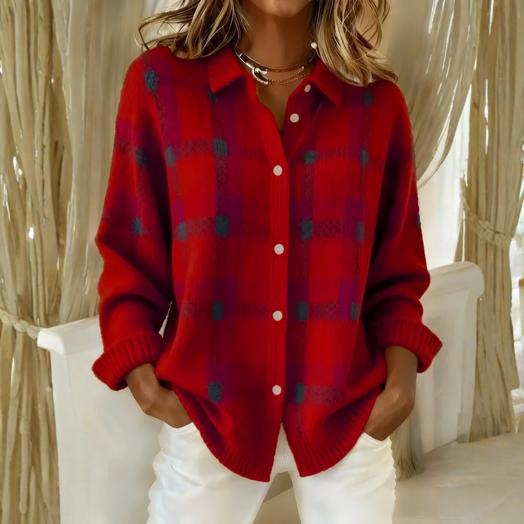 Emily | Cardigan in maglia a quadri