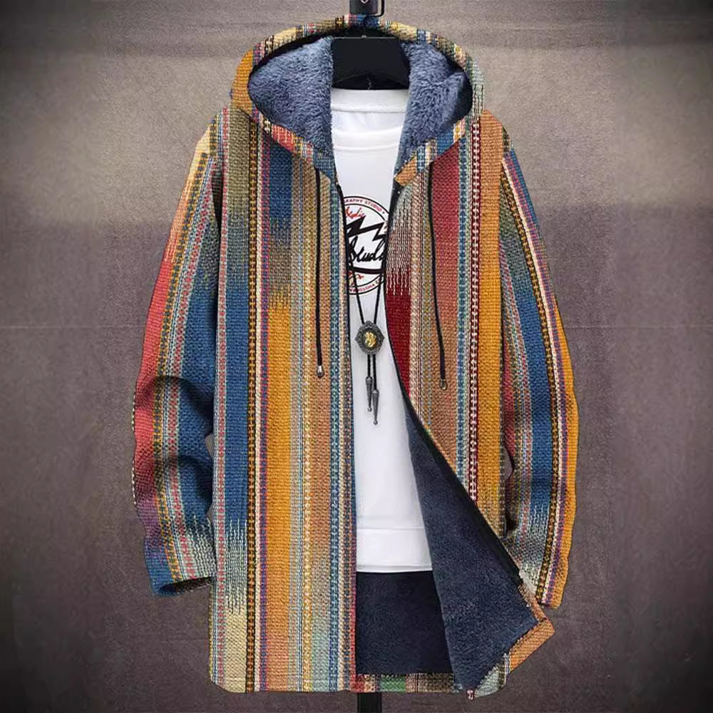 Marigold | Cardigan con cappuccio e motivo artigianale
