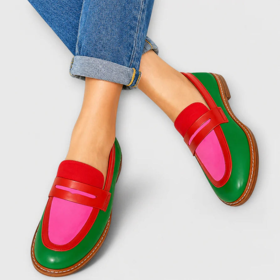 Nyla™ | Mocassini casual a contrasto
