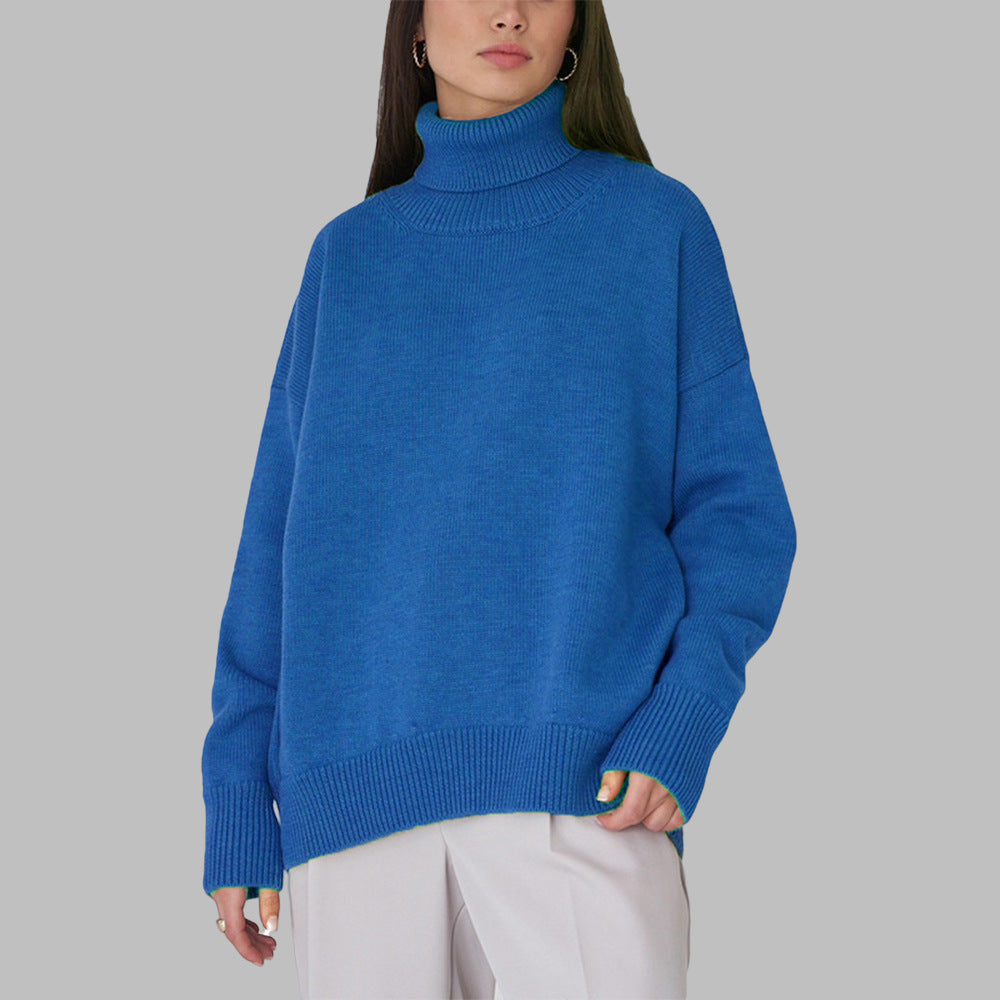 Mylène | Maglione Oversize a Collo Alto in Cotone