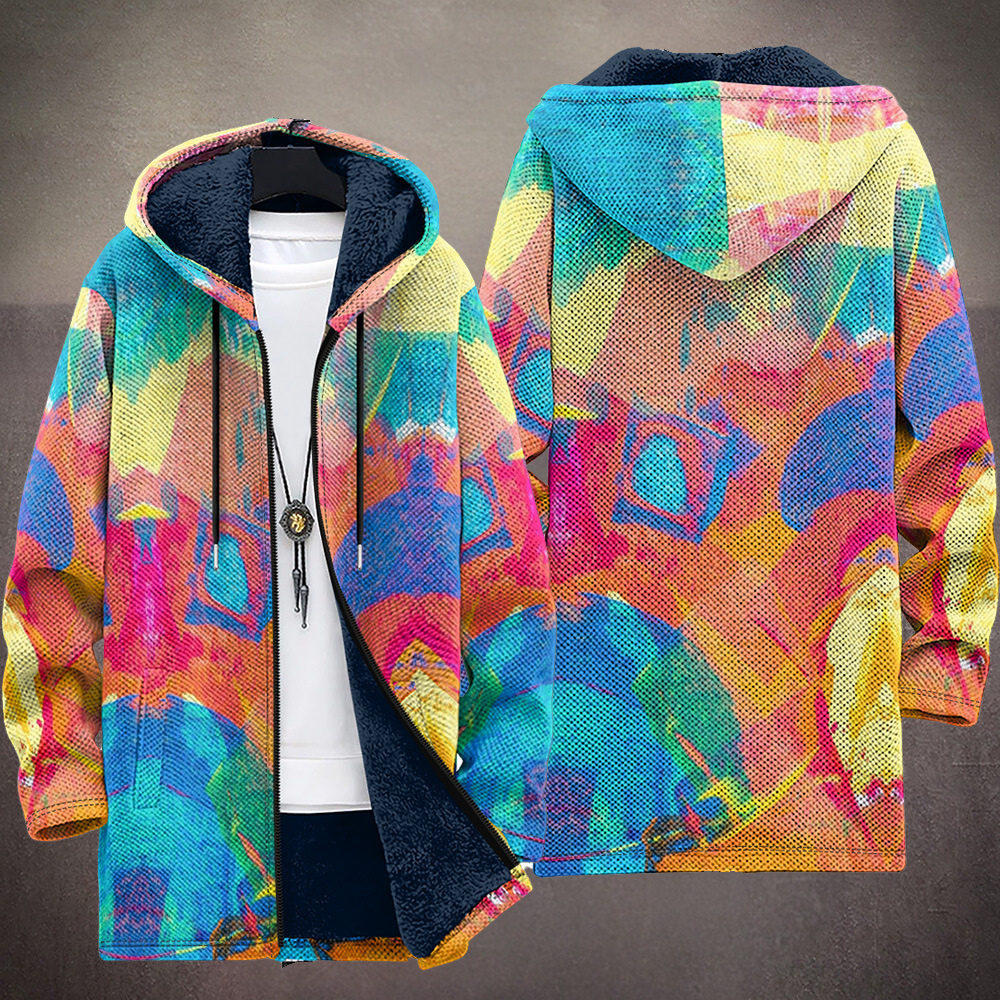 Roland | Cardigan Artistico con Cappuccio