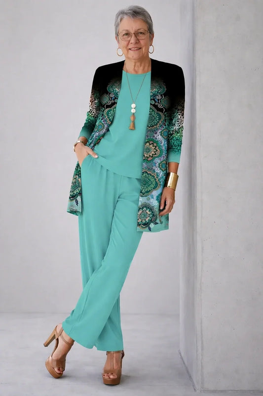 Cassandra | Completo a Tre Pezzi Mandala Turchese