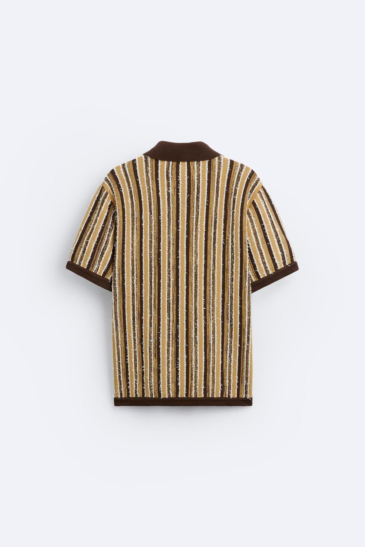 Polo in maglia rétro con motivo a righe