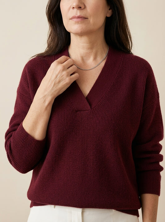 Benedetta - Maglione rilassato con scollo a V