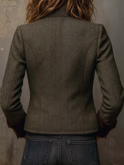 Dolores - Blazer in saia con bordo a contrasto
