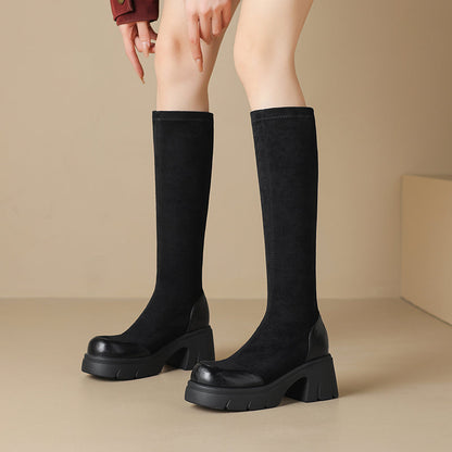 Stivali Alti in Suede