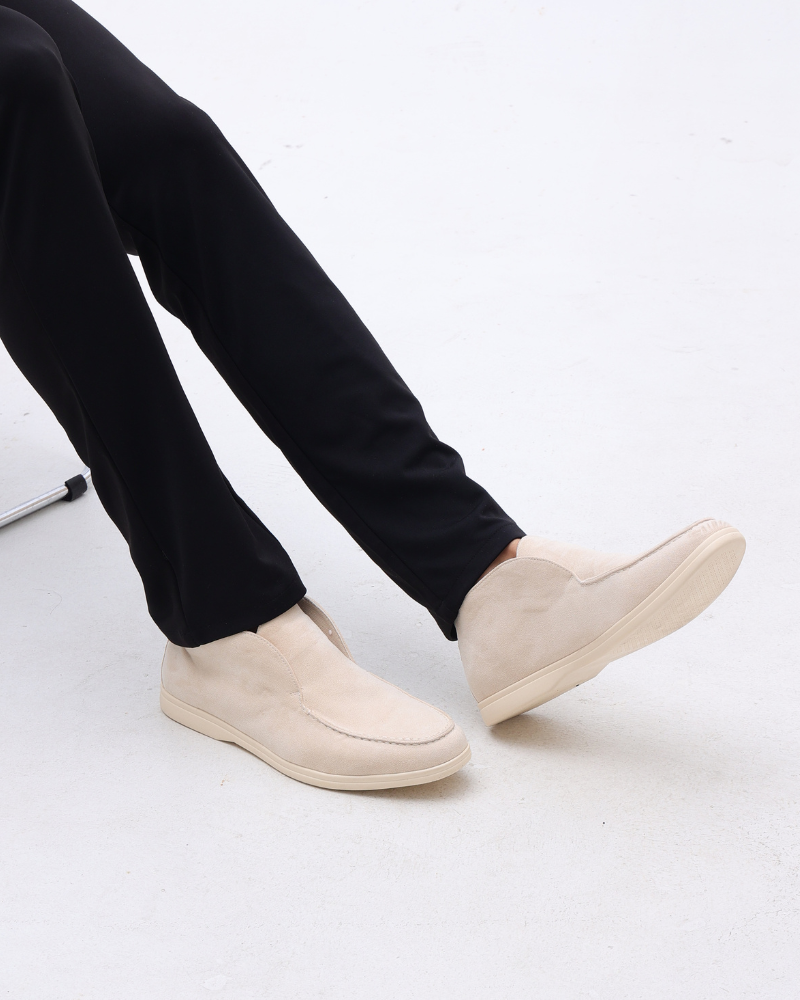 Mason | Mocassino scamosciato da uomo mid-cut senza lacci