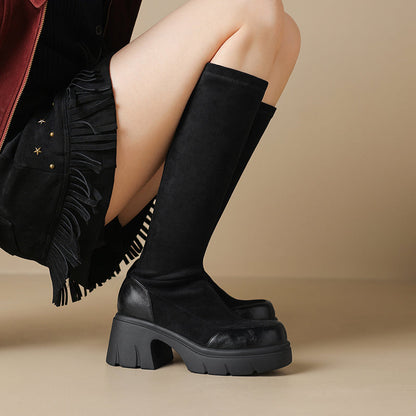 Stivali Alti in Suede