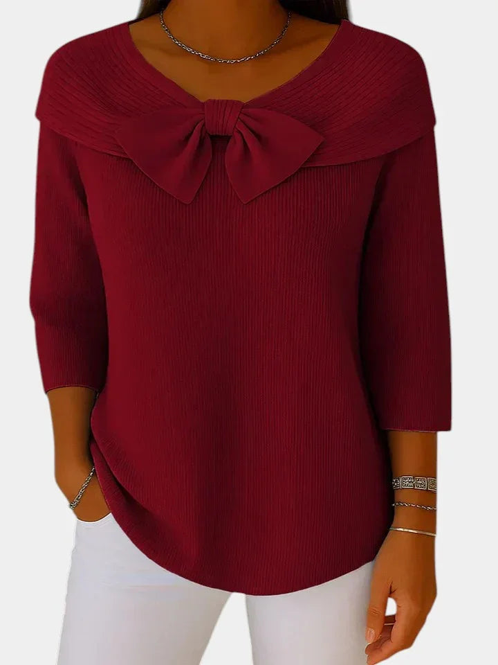 Lúa | Maglione caldo e femminile con fiocco