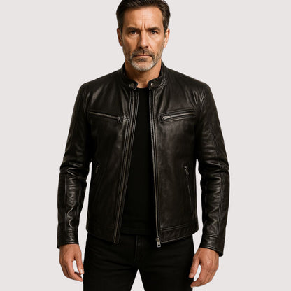 GIACCA IN PELLE DA UOMO ELEGANTE DI ALTA GAMMA