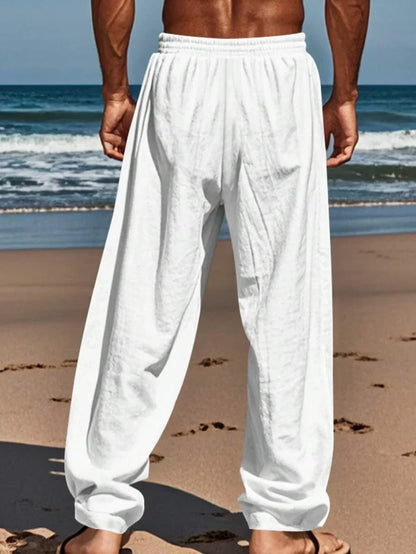 PANTALONI LEGGERI IN LINO CON COULISSE