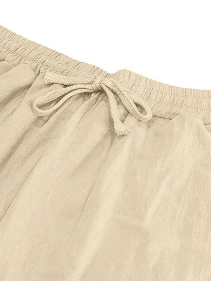 PANTALONI LEGGERI IN LINO CON COULISSE