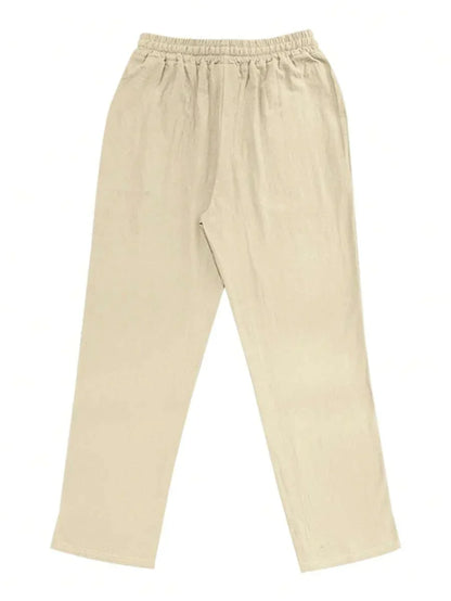 PANTALONI LEGGERI IN LINO CON COULISSE