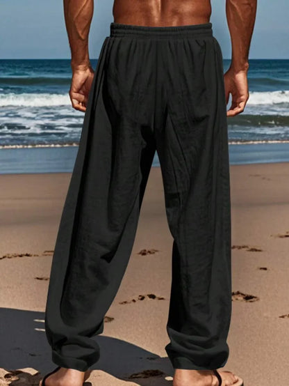 PANTALONI LEGGERI IN LINO CON COULISSE