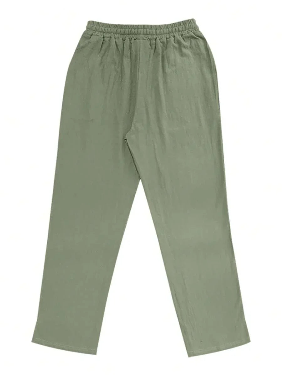 PANTALONI LEGGERI IN LINO CON COULISSE