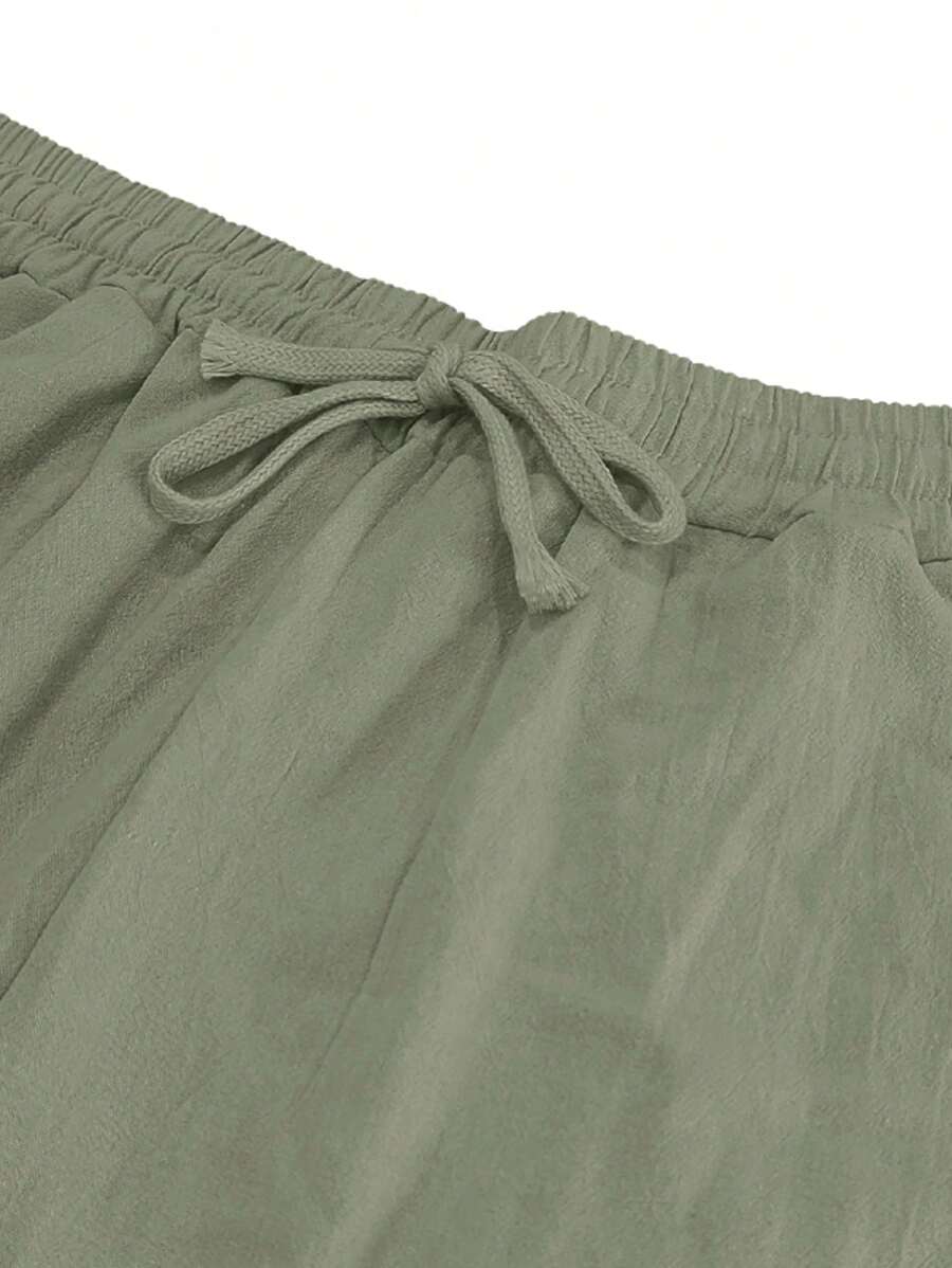 PANTALONI LEGGERI IN LINO CON COULISSE