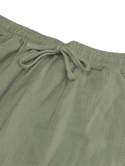 PANTALONI LEGGERI IN LINO CON COULISSE