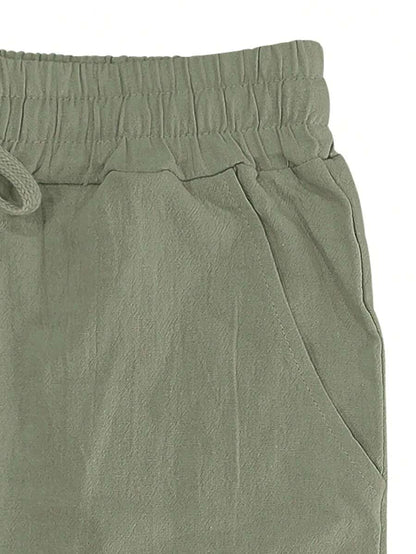 PANTALONI LEGGERI IN LINO CON COULISSE