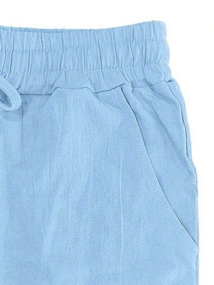 PANTALONI LEGGERI IN LINO CON COULISSE