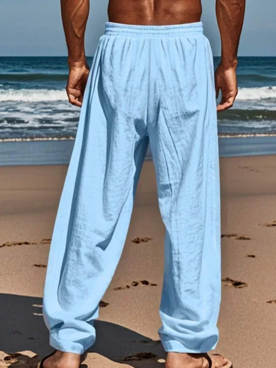 PANTALONI LEGGERI IN LINO CON COULISSE
