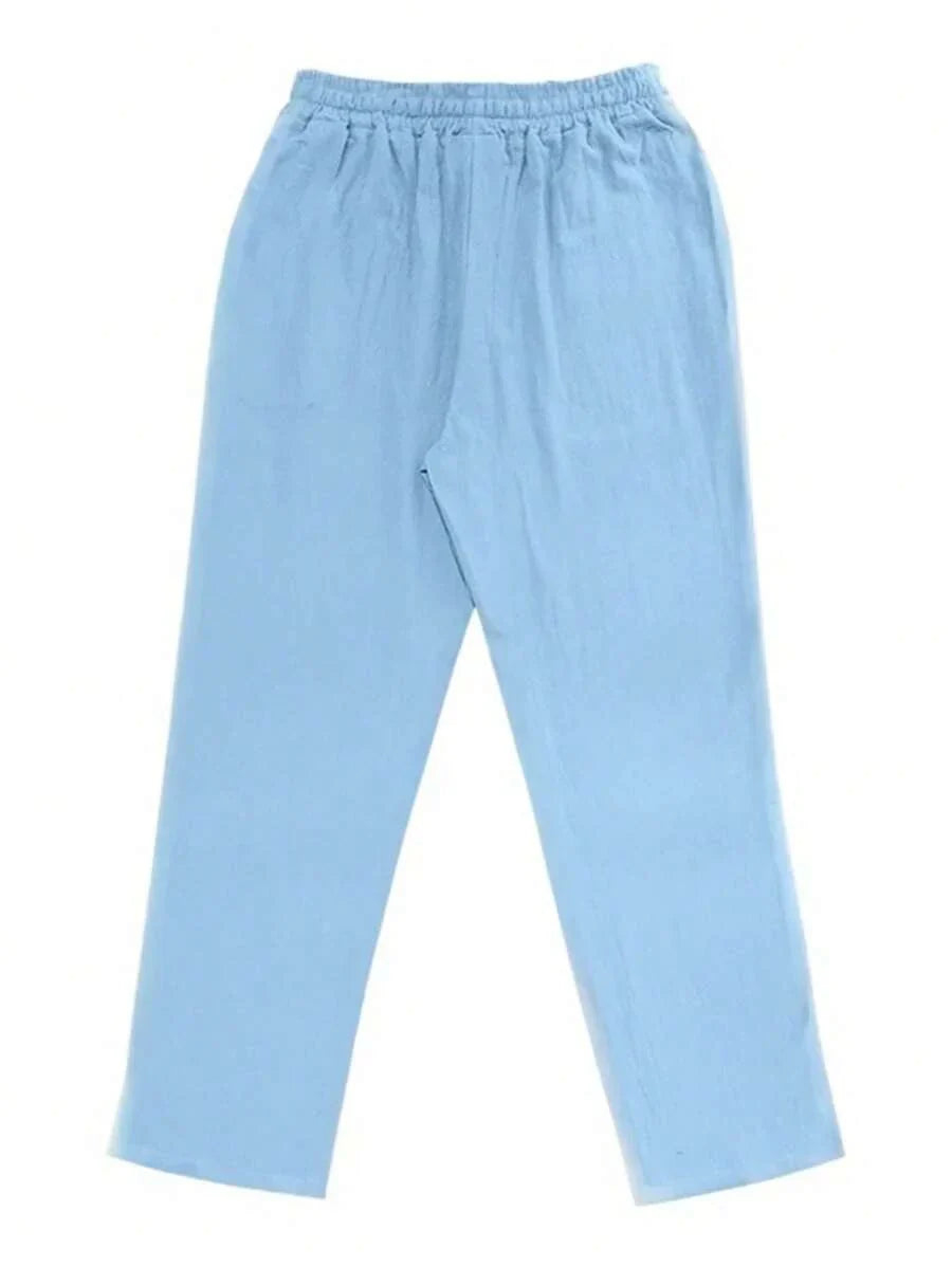 PANTALONI LEGGERI IN LINO CON COULISSE