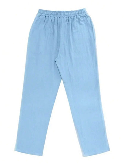 PANTALONI LEGGERI IN LINO CON COULISSE