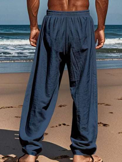 PANTALONI LEGGERI IN LINO CON COULISSE