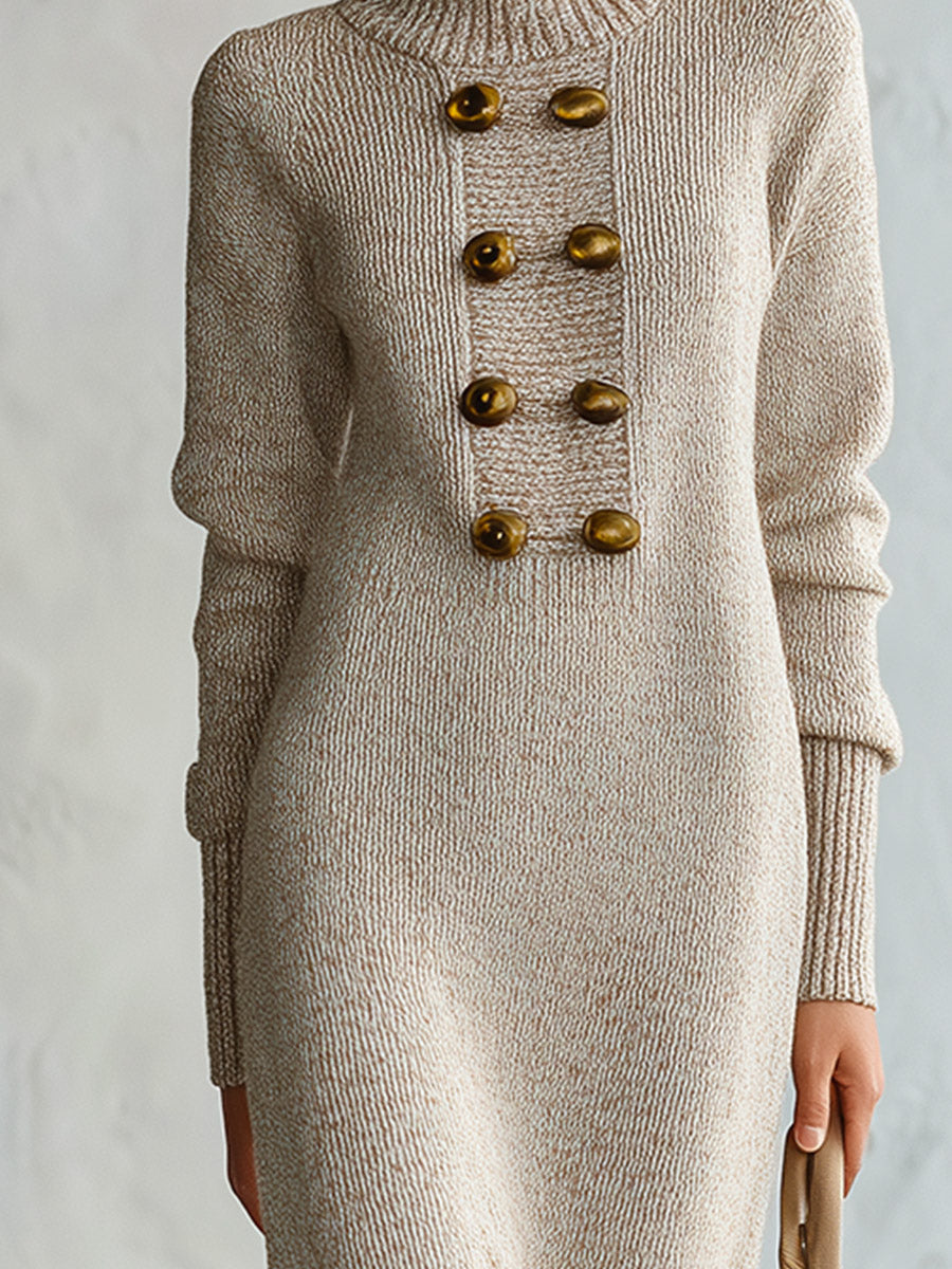 Nardo | Abito Midi in Maglia con Bottoni