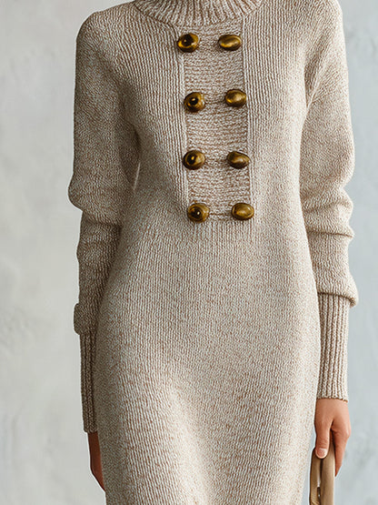 Nardo | Abito Midi in Maglia con Bottoni