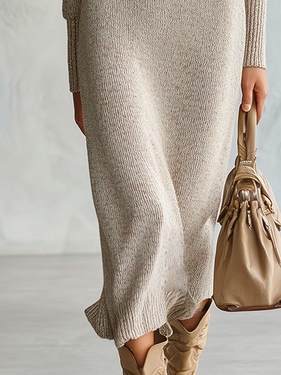 Nardo | Abito Midi in Maglia con Bottoni