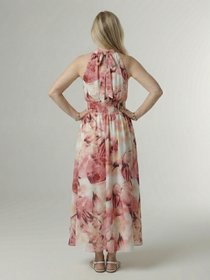 Abito midi con scollo all'americana arricciato Sylin