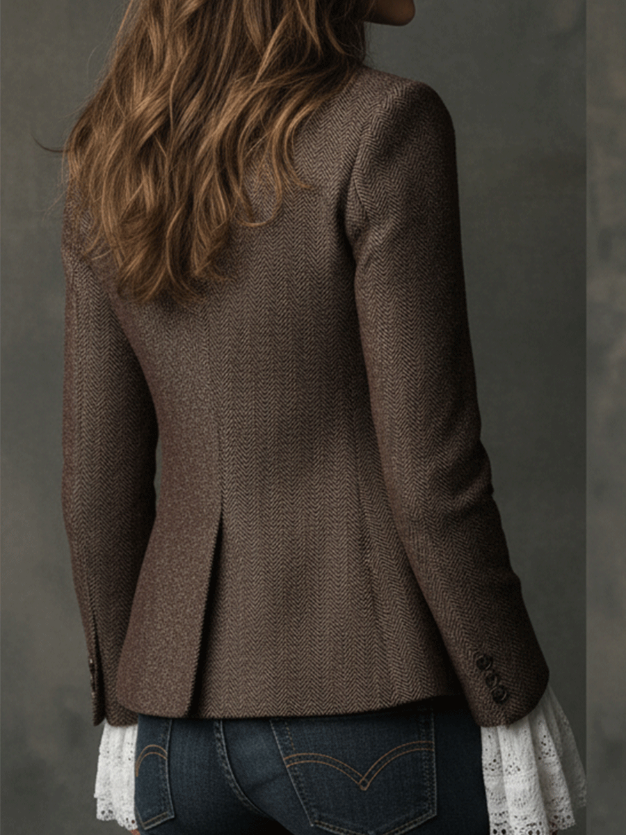 Giacca di jeans retrò marrone