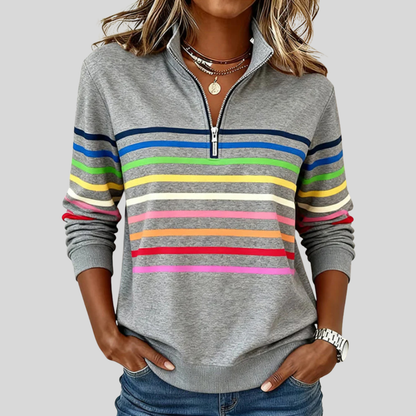 Prismette™ | Felpa colorata a righe con quarter-zip