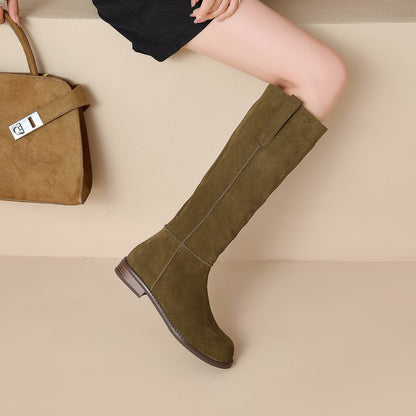 Stivali Selma al Ginocchio in Vero Suede