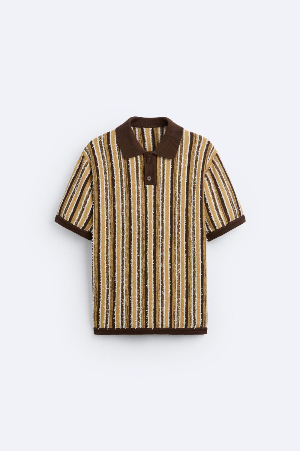 Polo in maglia rétro con motivo a righe