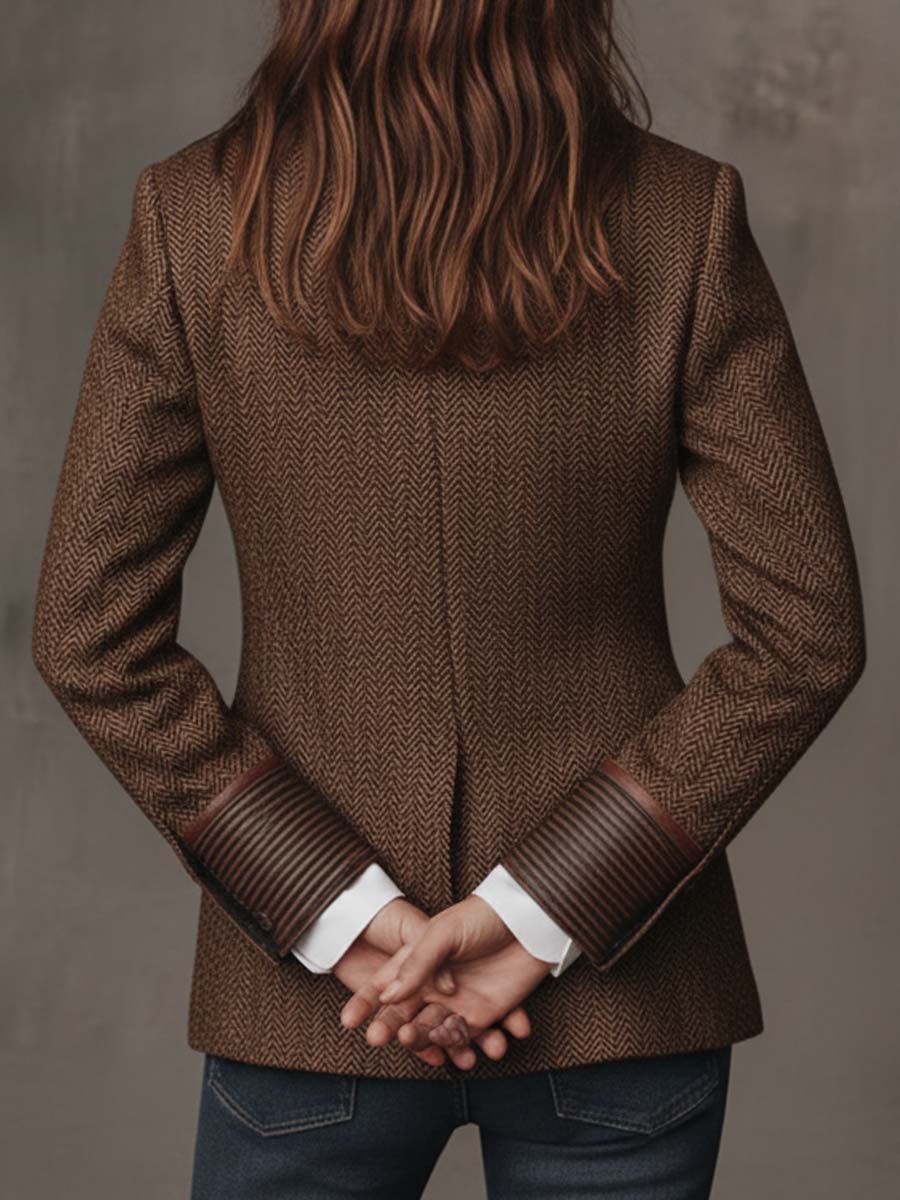 Hollis | Blazer con motivo chevron e pannelli