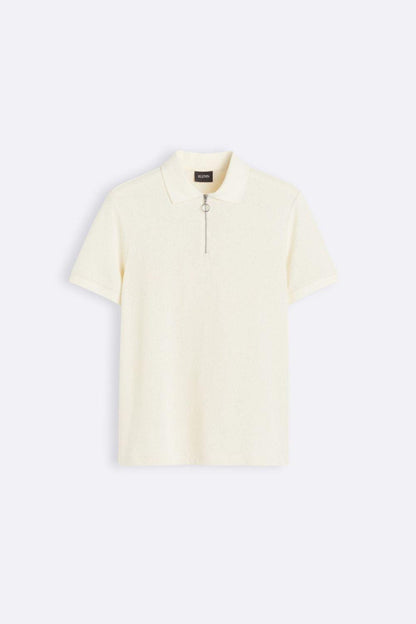 Polo moderna in maglia con zip