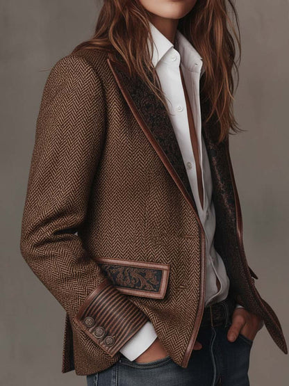 Gisela | Blazer con Pannelli a Spigato