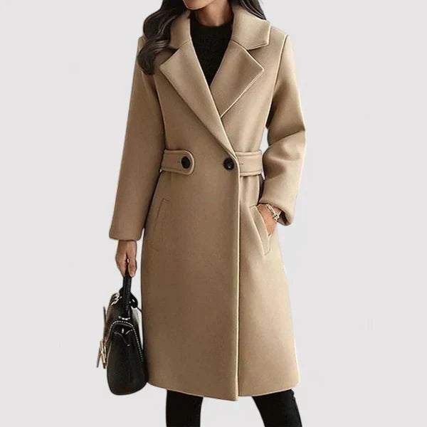 Clara™ | Cappotto in lana con cintura