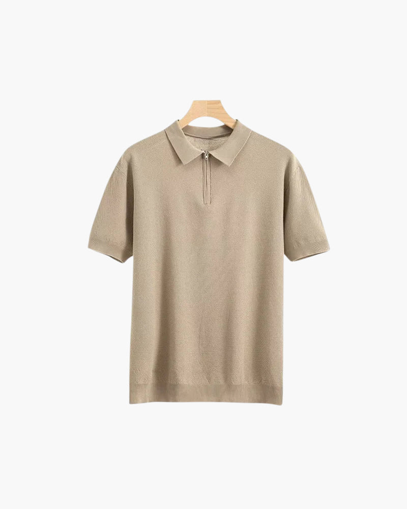 Brooks | Polo a maniche corte in maglia con mezza zip da uomo