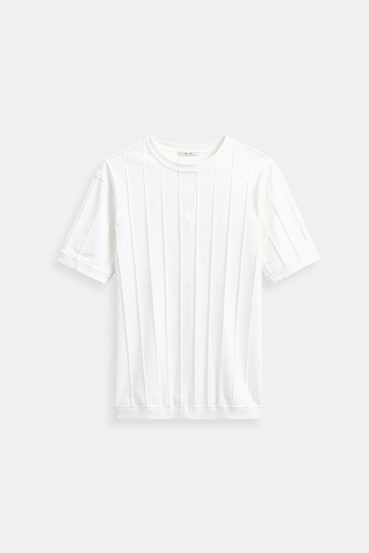 T-shirt a righe girocollo stile Old Money Heavy