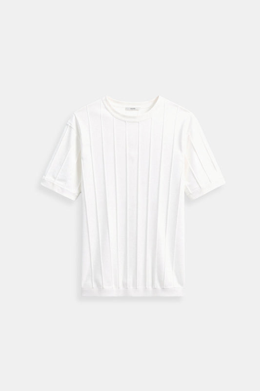 T-shirt a righe girocollo stile Old Money Heavy